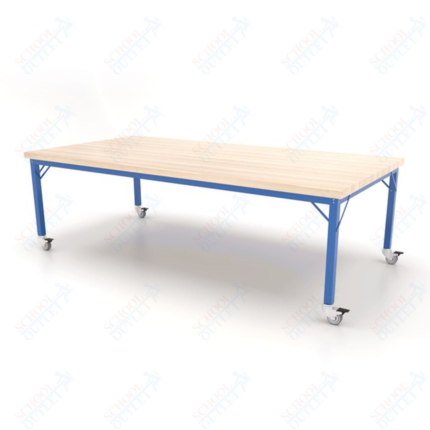 CEF Brainstorm Workbench 26" Height with Maple Butcher Block Top and Steel Frame for Kindergarten - 2nd Grade - SchoolOutlet