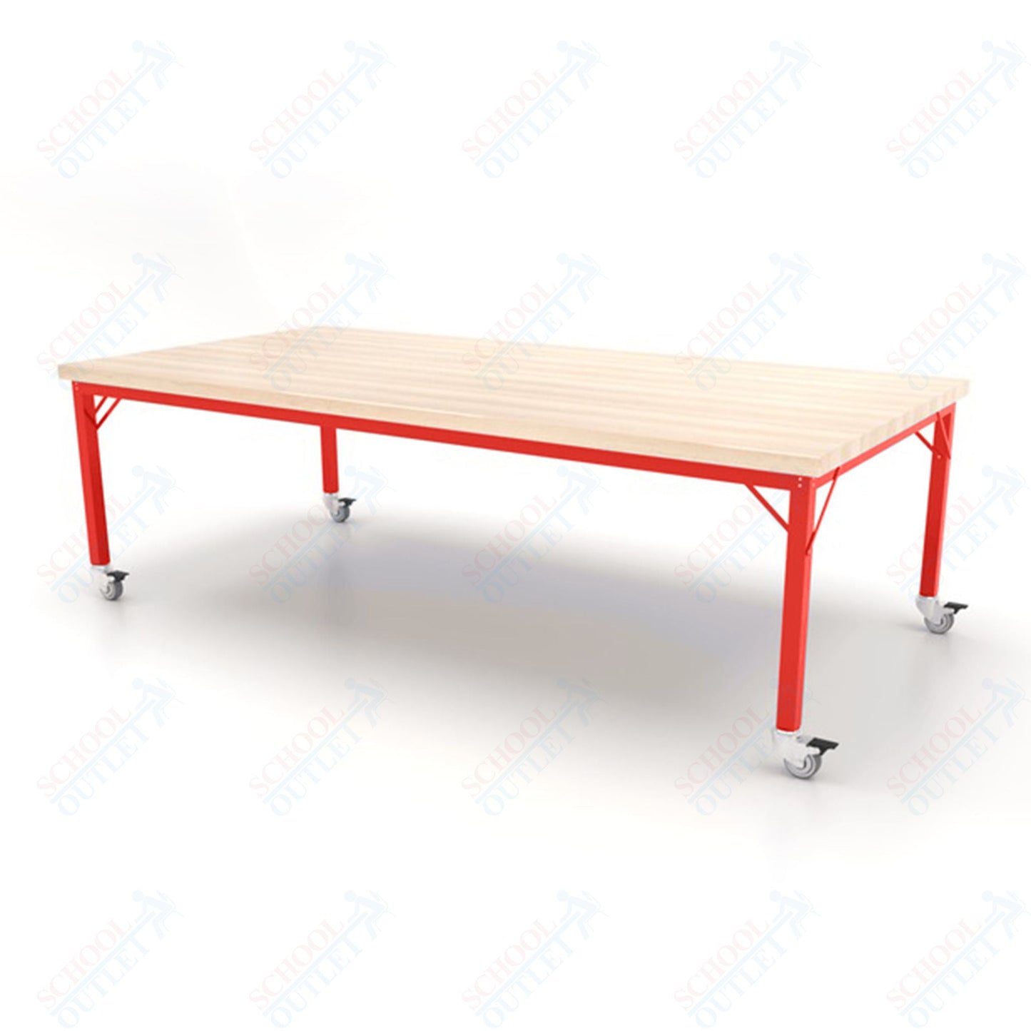CEF Brainstorm Workbench 26" Height with Maple Butcher Block Top and Steel Frame for Kindergarten - 2nd Grade - SchoolOutlet