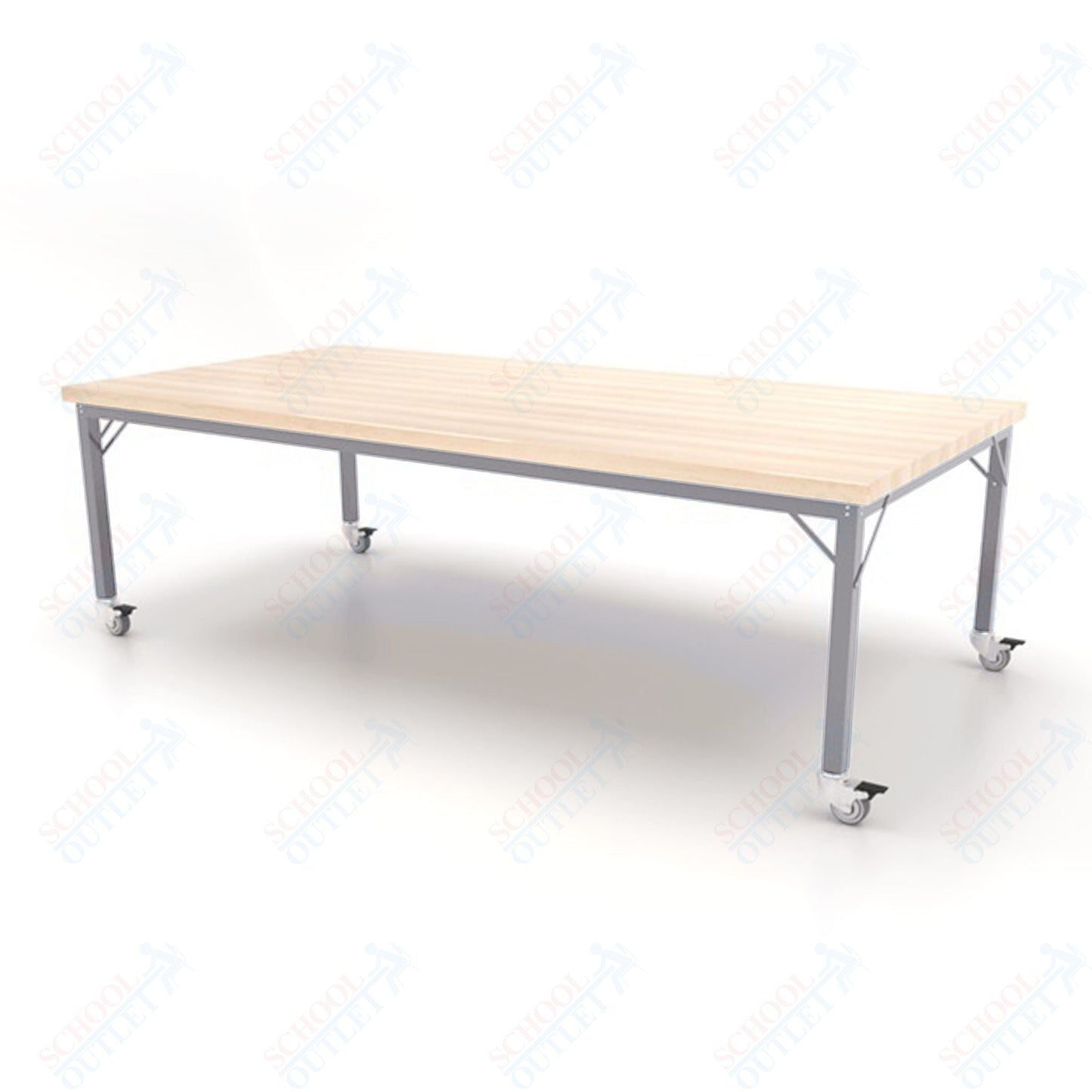 CEF Brainstorm Workbench 26" Height with Maple Butcher Block Top and Steel Frame for Kindergarten - 2nd Grade - SchoolOutlet