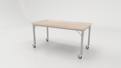 CEF Brainstorm Workbench 30" Height with Maple Butcher Block Top and Steel Frame for 3rd Grade and Up