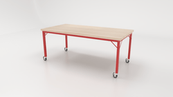 CEF Brainstorm Workbench 30" Height with Maple Butcher Block Top and Steel Frame for 3rd Grade and Up