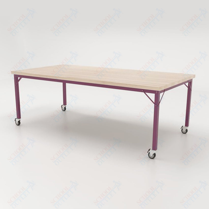 CEF Brainstorm Workbench 30" Height with Maple Butcher Block Top and Steel Frame for 3rd Grade and Up - SchoolOutlet