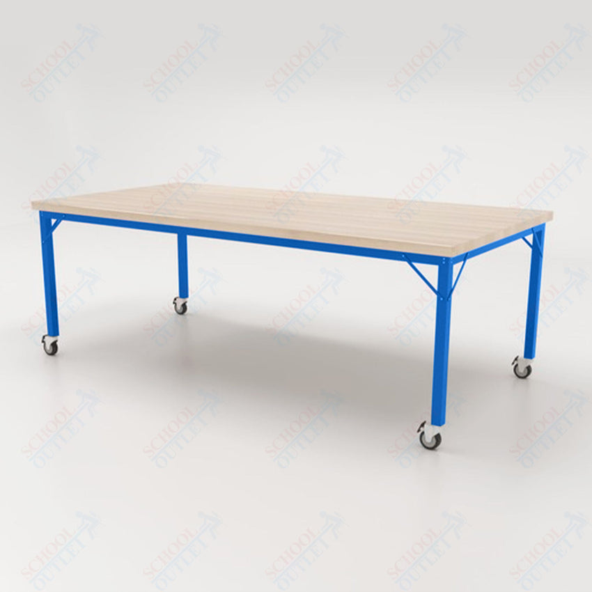 CEF Brainstorm Workbench 30" Height with Maple Butcher Block Top and Steel Frame for 3rd Grade and Up - SchoolOutlet