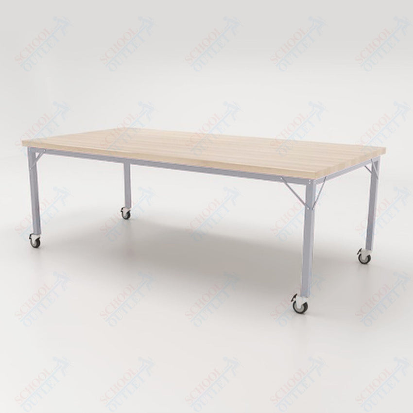 CEF Brainstorm Workbench 30" Height with Maple Butcher Block Top and Steel Frame for 3rd Grade and Up - SchoolOutlet