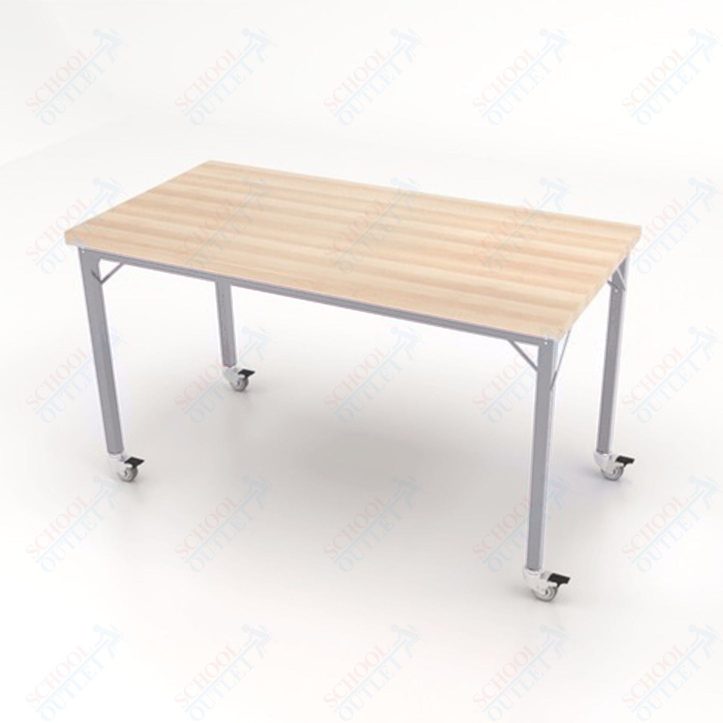CEF Brainstorm Workbench 34" Height with Maple Butcher Block Top and Steel Frame for 3rd Grade and Up ADA Compliant - SchoolOutlet