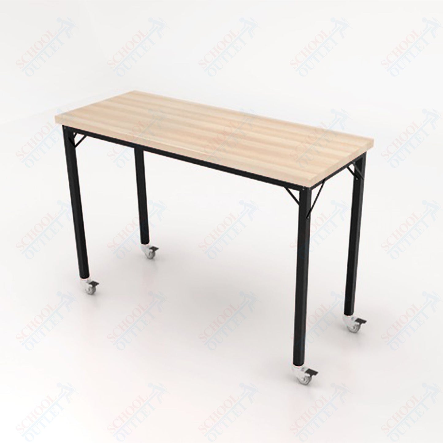 CEF Brainstorm Workbench 42" Height with Maple Butcher Block Top and Steel Frame for 6th Grade and Up - SchoolOutlet