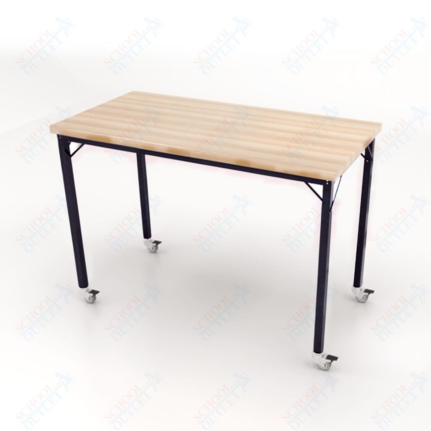 CEF Brainstorm Workbench 42" Height with Maple Butcher Block Top and Steel Frame for 6th Grade and Up - SchoolOutlet