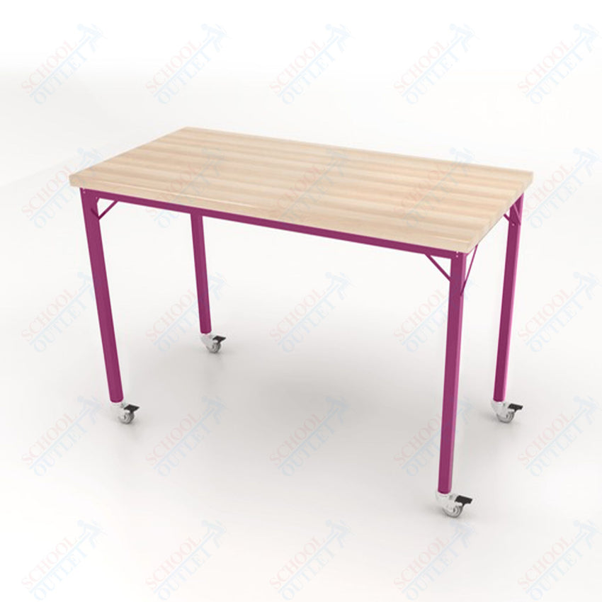 CEF Brainstorm Workbench 42" Height with Maple Butcher Block Top and Steel Frame for 6th Grade and Up - SchoolOutlet