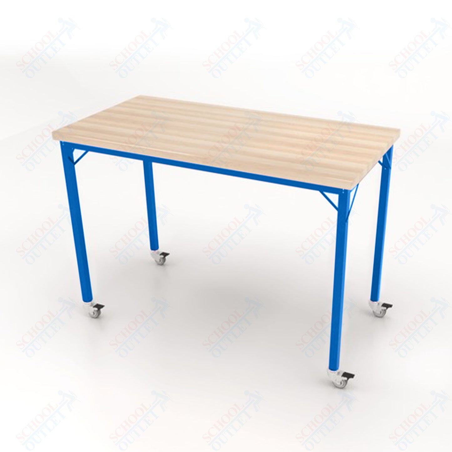 CEF Brainstorm Workbench 42" Height with Maple Butcher Block Top and Steel Frame for 6th Grade and Up - SchoolOutlet