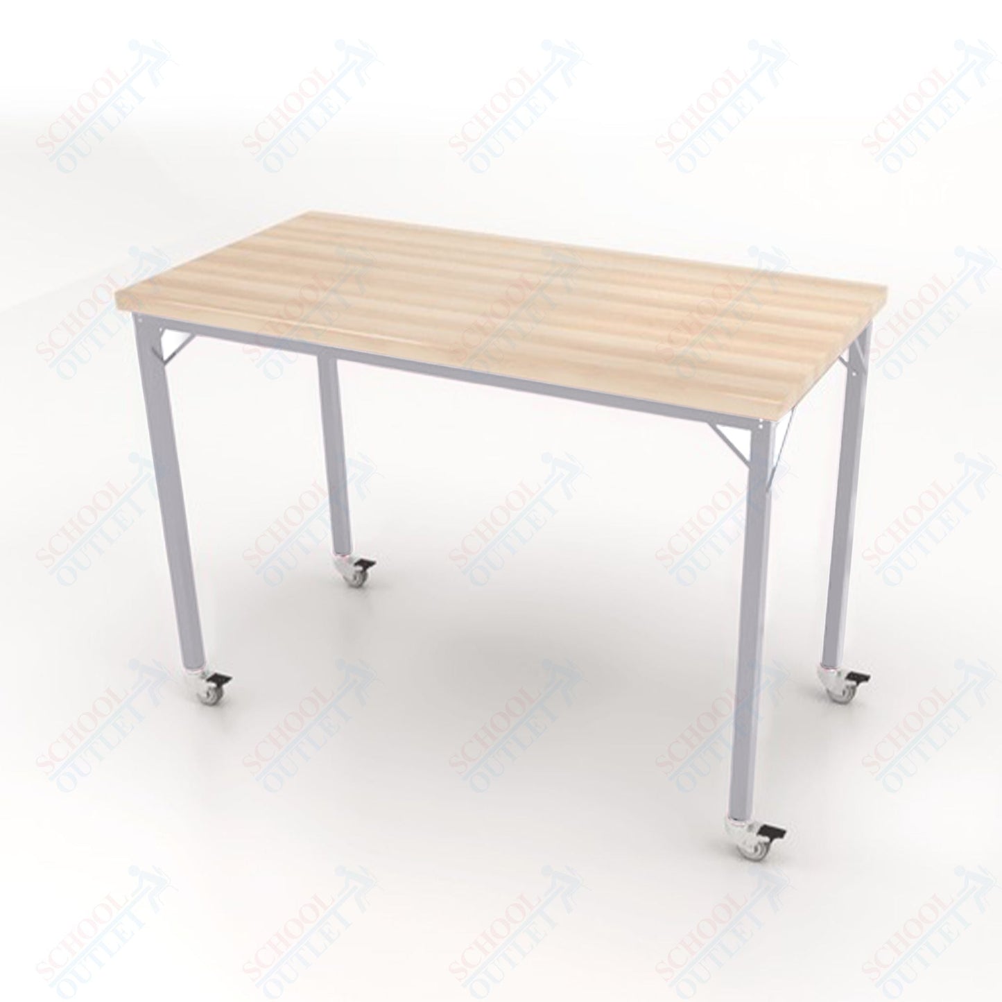 CEF Brainstorm Workbench 42" Height with Maple Butcher Block Top and Steel Frame for 6th Grade and Up - SchoolOutlet