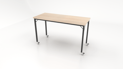 CEF Brainstorm Workbench 42" Height with Maple Butcher Block Top and Steel Frame for 6th Grade and Up