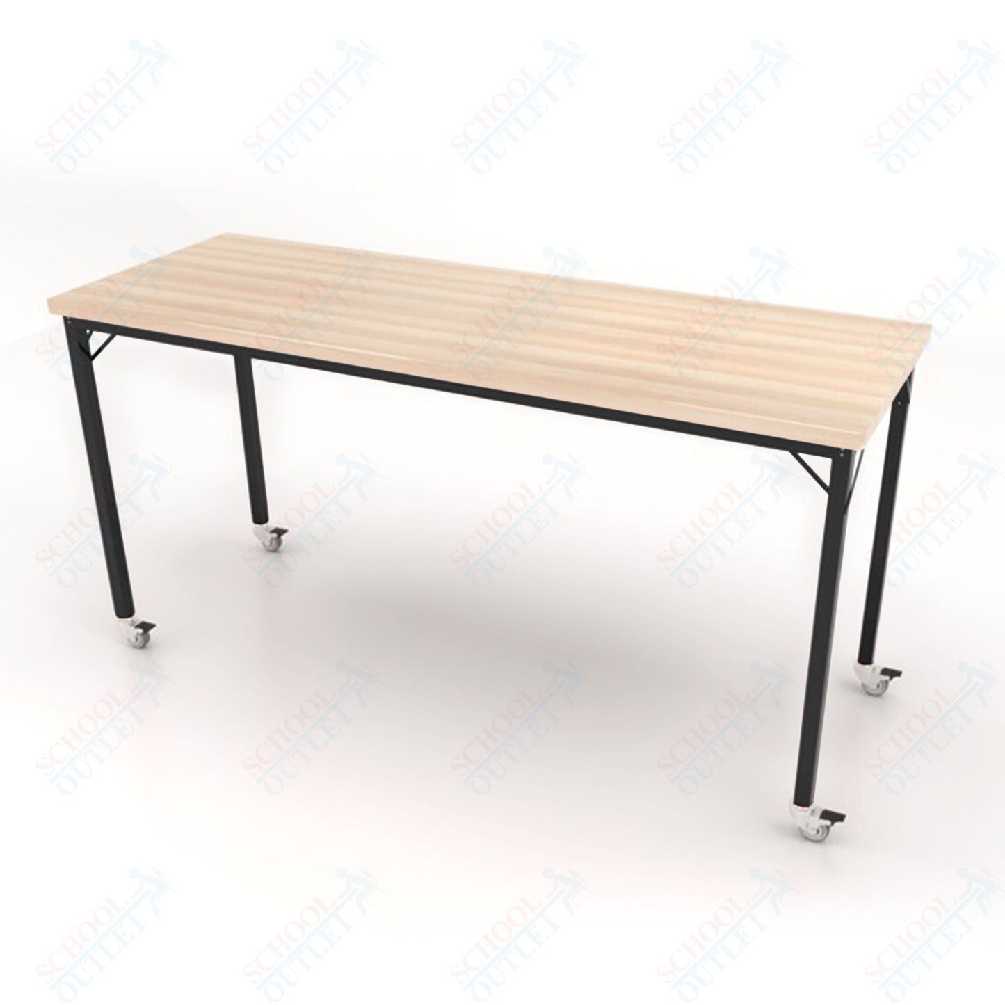 CEF Brainstorm Workbench 42" Height with Maple Butcher Block Top and Steel Frame for 6th Grade and Up - SchoolOutlet