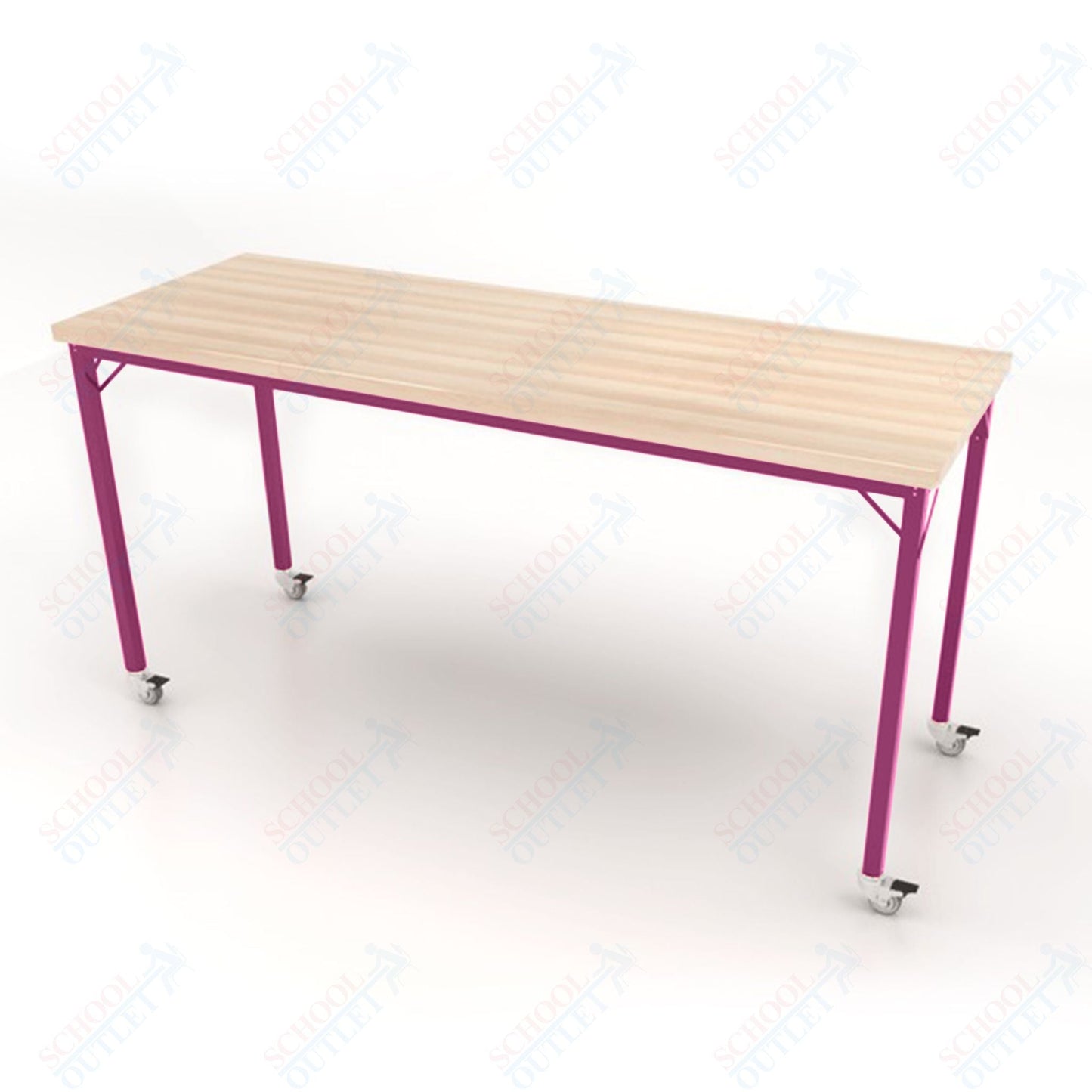 CEF Brainstorm Workbench 42" Height with Maple Butcher Block Top and Steel Frame for 6th Grade and Up - SchoolOutlet