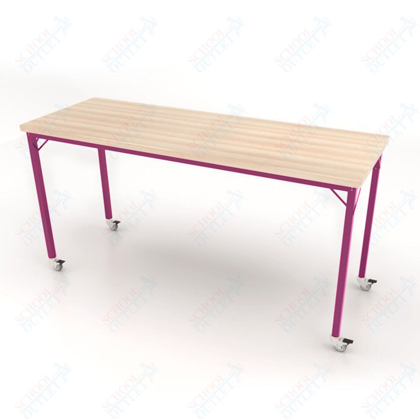 CEF Brainstorm Workbench 42" Height with Maple Butcher Block Top and Steel Frame for 6th Grade and Up - SchoolOutlet