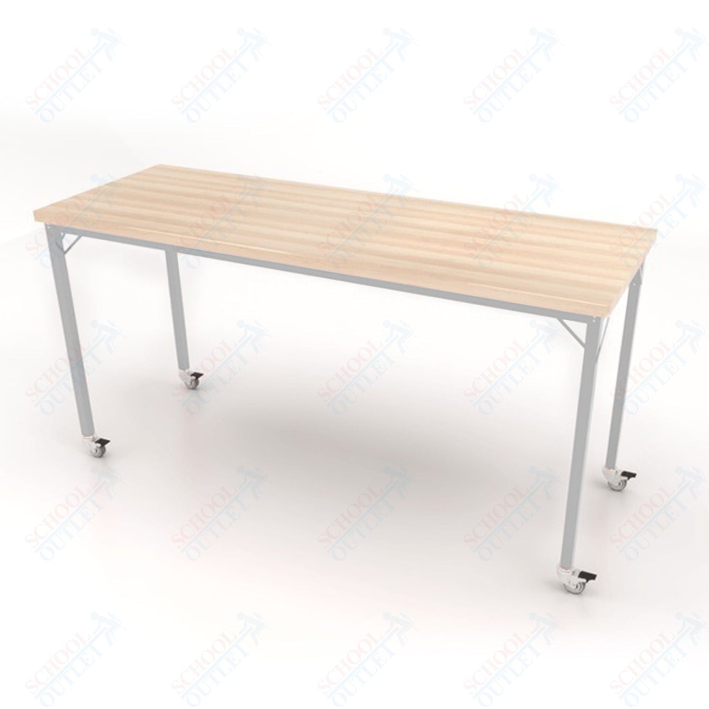 CEF Brainstorm Workbench 42" Height with Maple Butcher Block Top and Steel Frame for 6th Grade and Up - SchoolOutlet