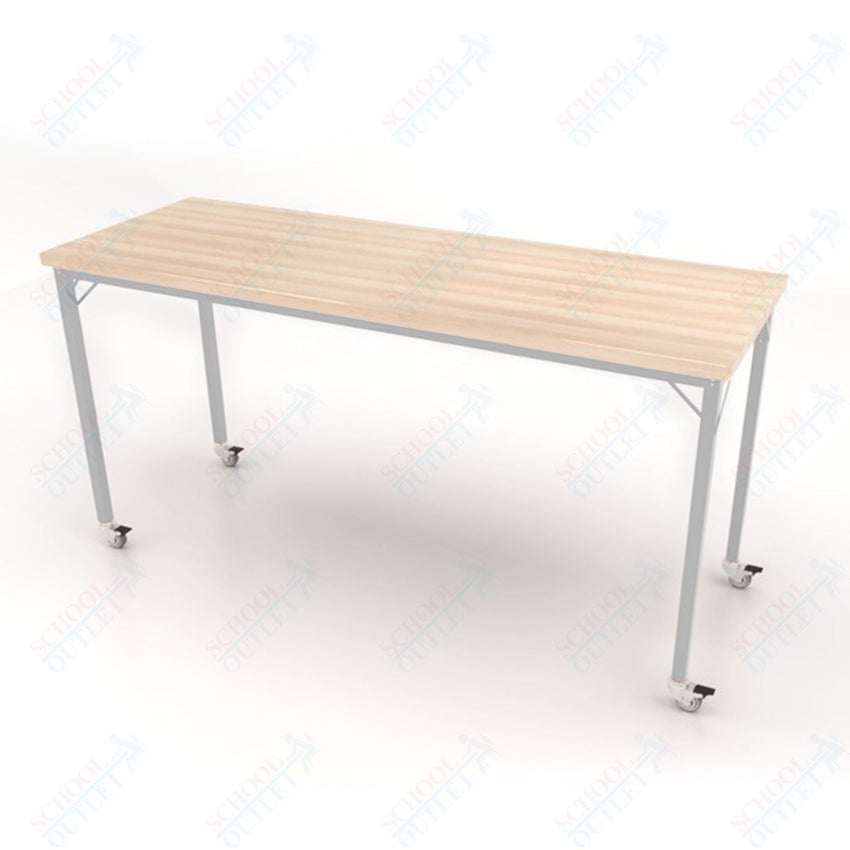 CEF Brainstorm Workbench 42" Height with Maple Butcher Block Top and Steel Frame for 6th Grade and Up - SchoolOutlet
