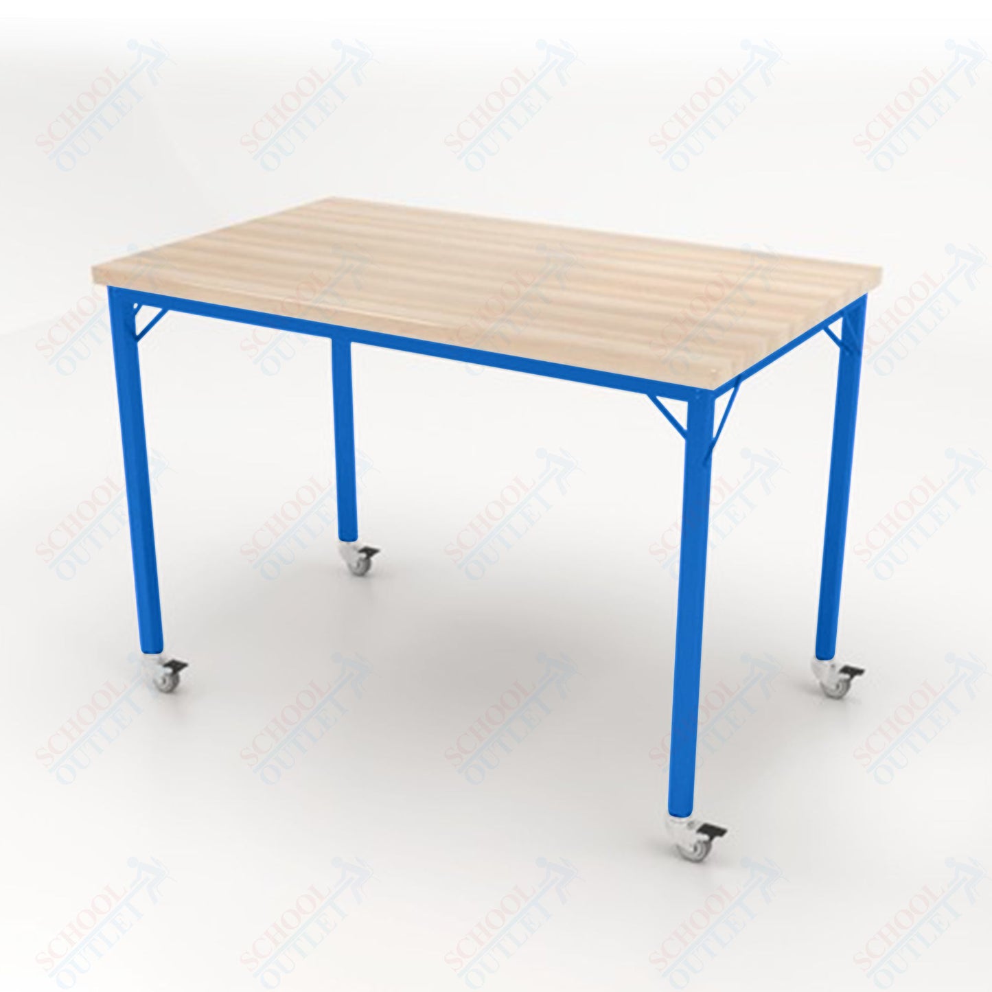 CEF Brainstorm Workbench 42" Height with Maple Butcher Block Top and Steel Frame for 6th Grade and Up - SchoolOutlet