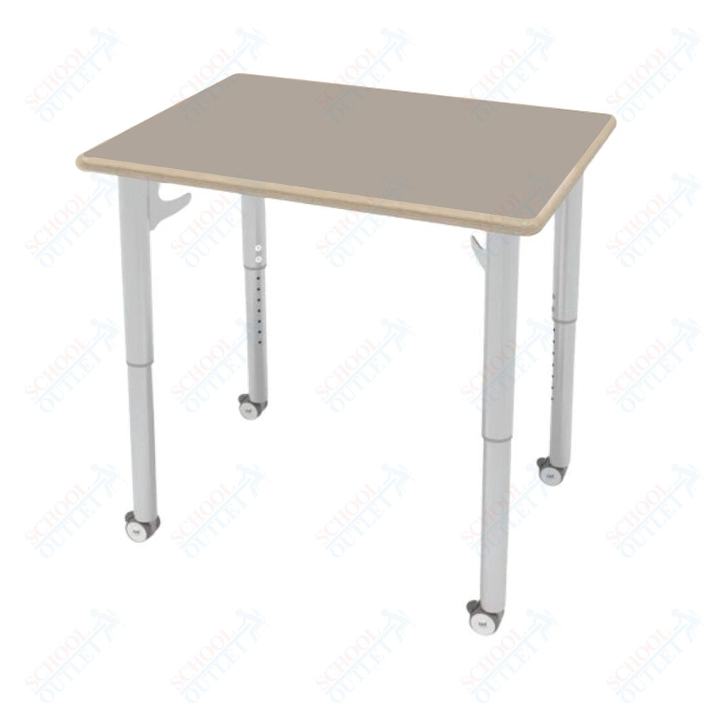 CEF ESTO Rectangle Student Desk 30" x 22" Fenix Top on Baltic Birch and Adjustable Height Legs - SchoolOutlet