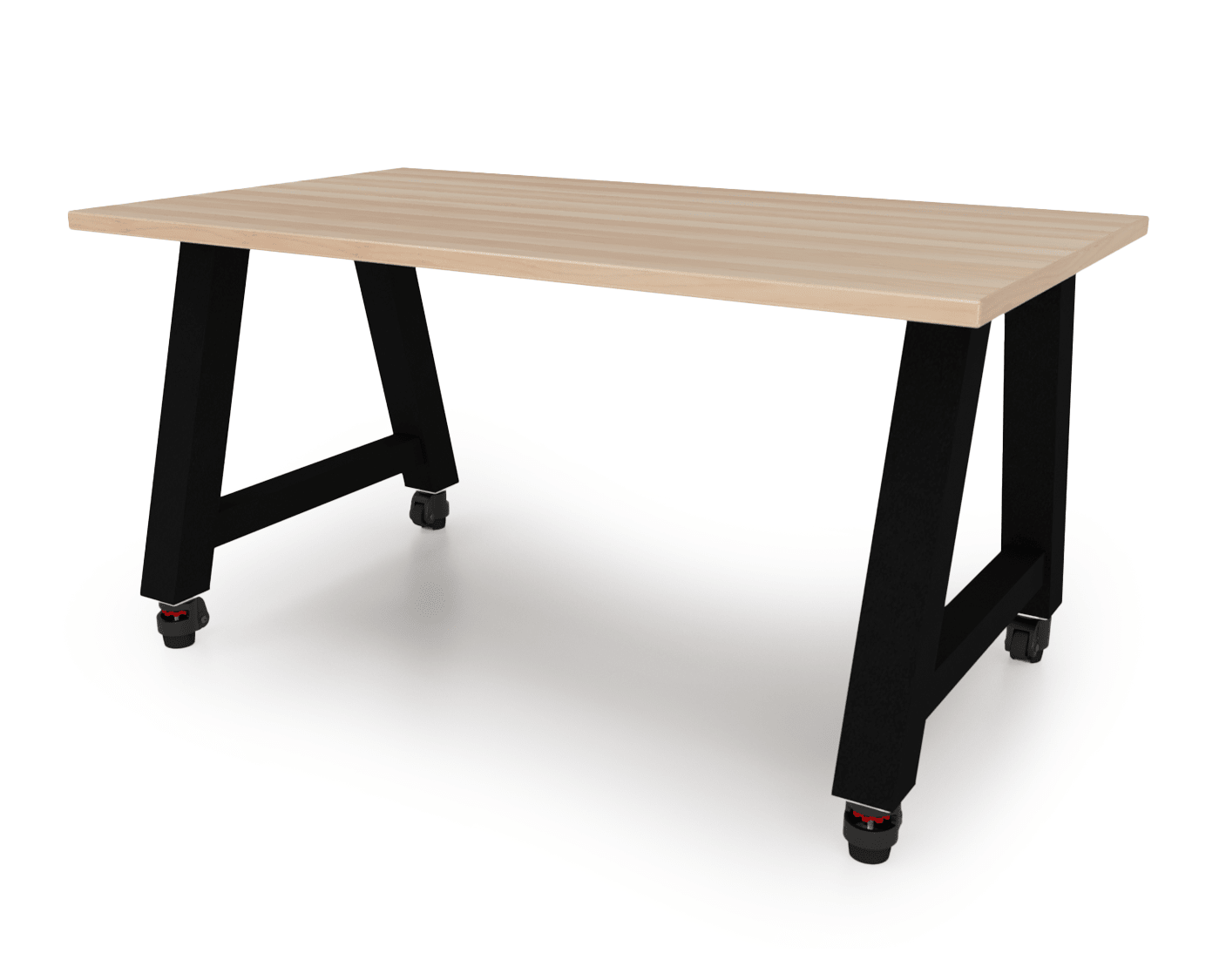 CEF Forge Quickset Table 42"W x 60"L x 36"H with 1.5" UV coated Maple Butcher Block (CEF - FORGE - QSET - 4260 - BB) - SchoolOutlet
