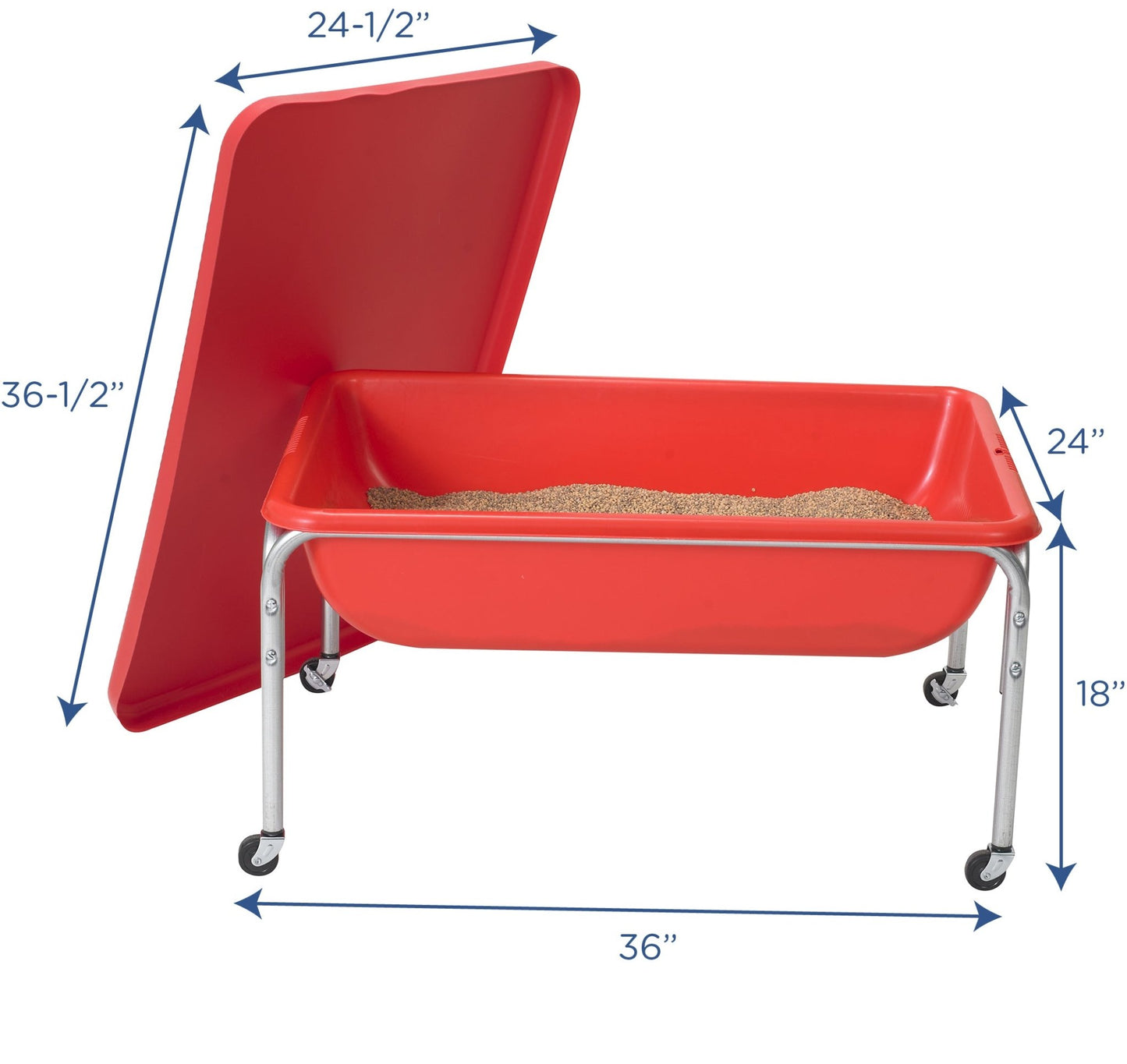 Children's Factory Medium Sensory Table - 18" Table and Lid (1135-18) - SchoolOutlet