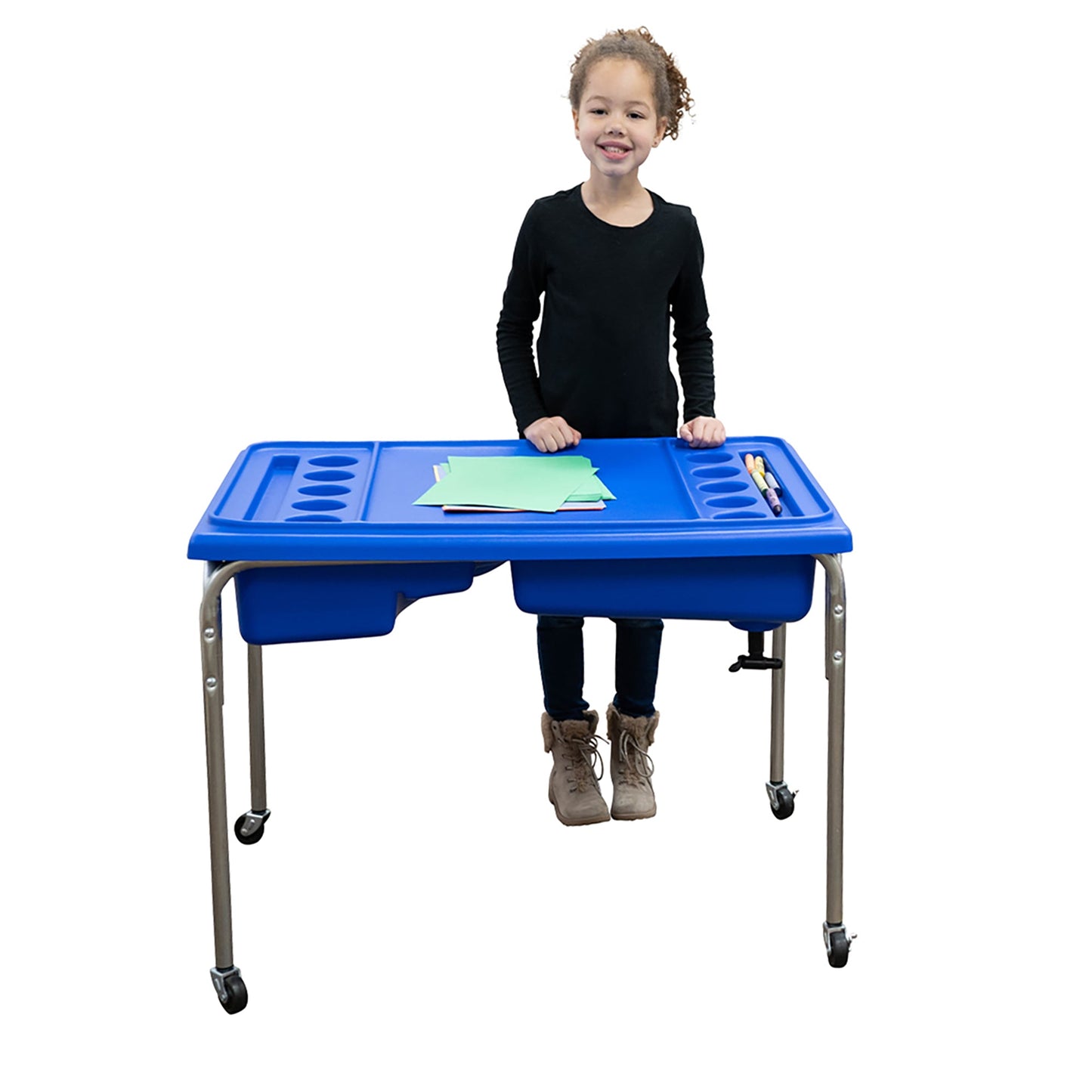 Children's Factory Neptune Sensory Table - 24" Table and Lid - SchoolOutlet