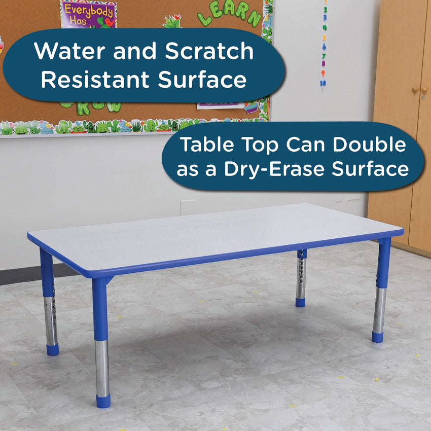 Angeles AS WE GROW Rectangular Adjustable Table - 30" x 60" - SchoolOutlet