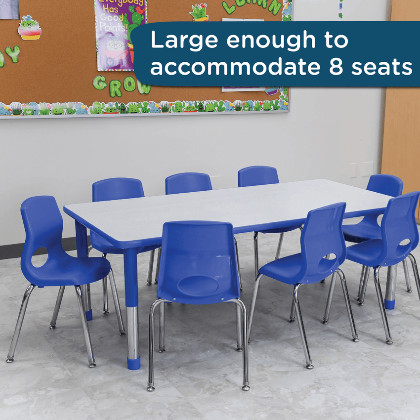 Angeles AS WE GROW Rectangular Adjustable Table - 30" x 60" - SchoolOutlet