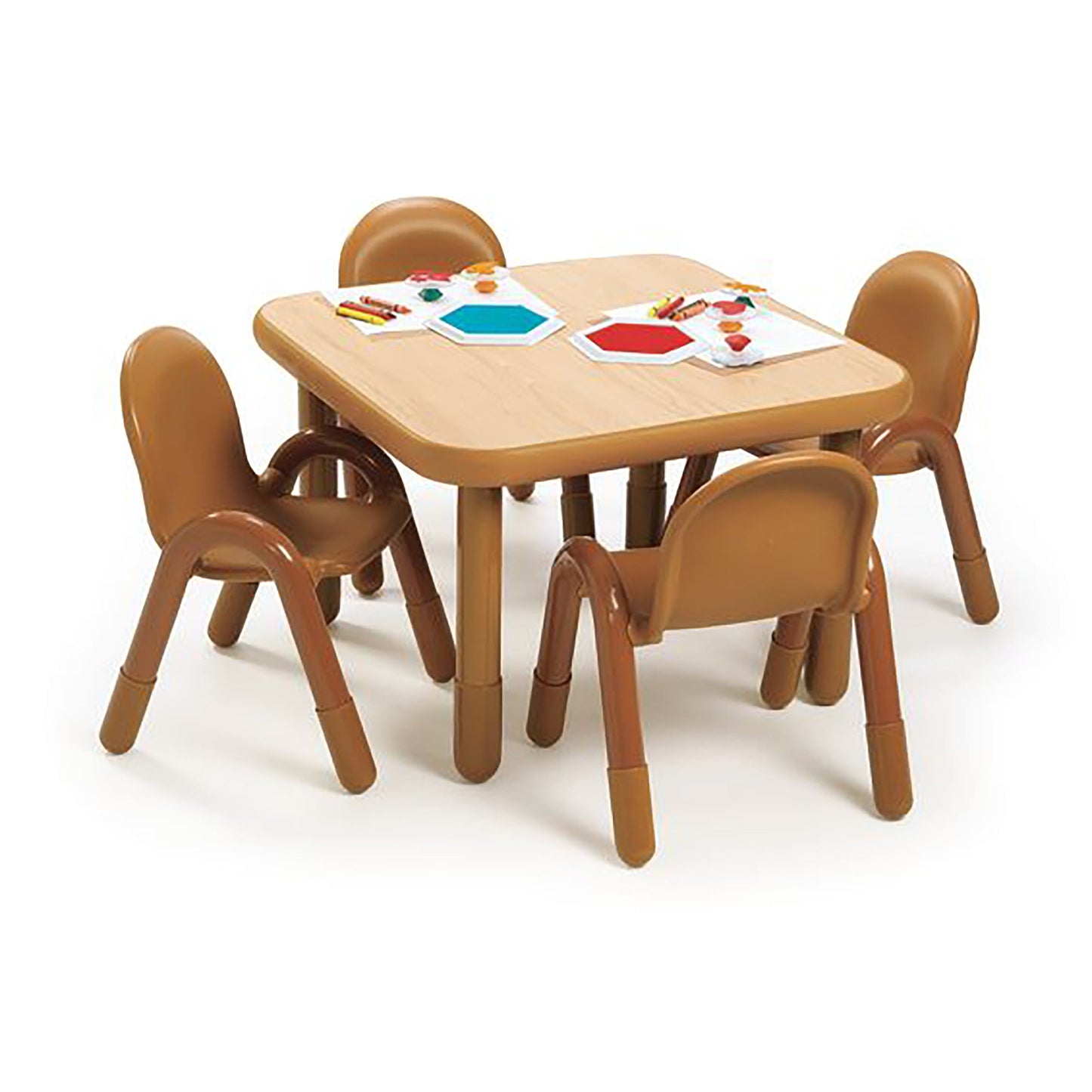 Angeles BASELINE Preschool 30" Square Table & Chair Set - SchoolOutlet