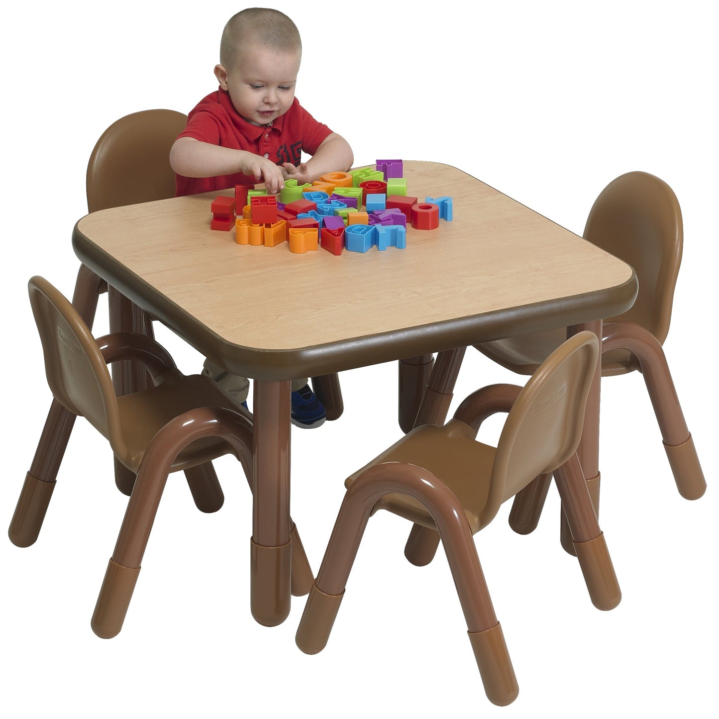 Angeles BASELINE Preschool 30" Square Table & Chair Set - SchoolOutlet