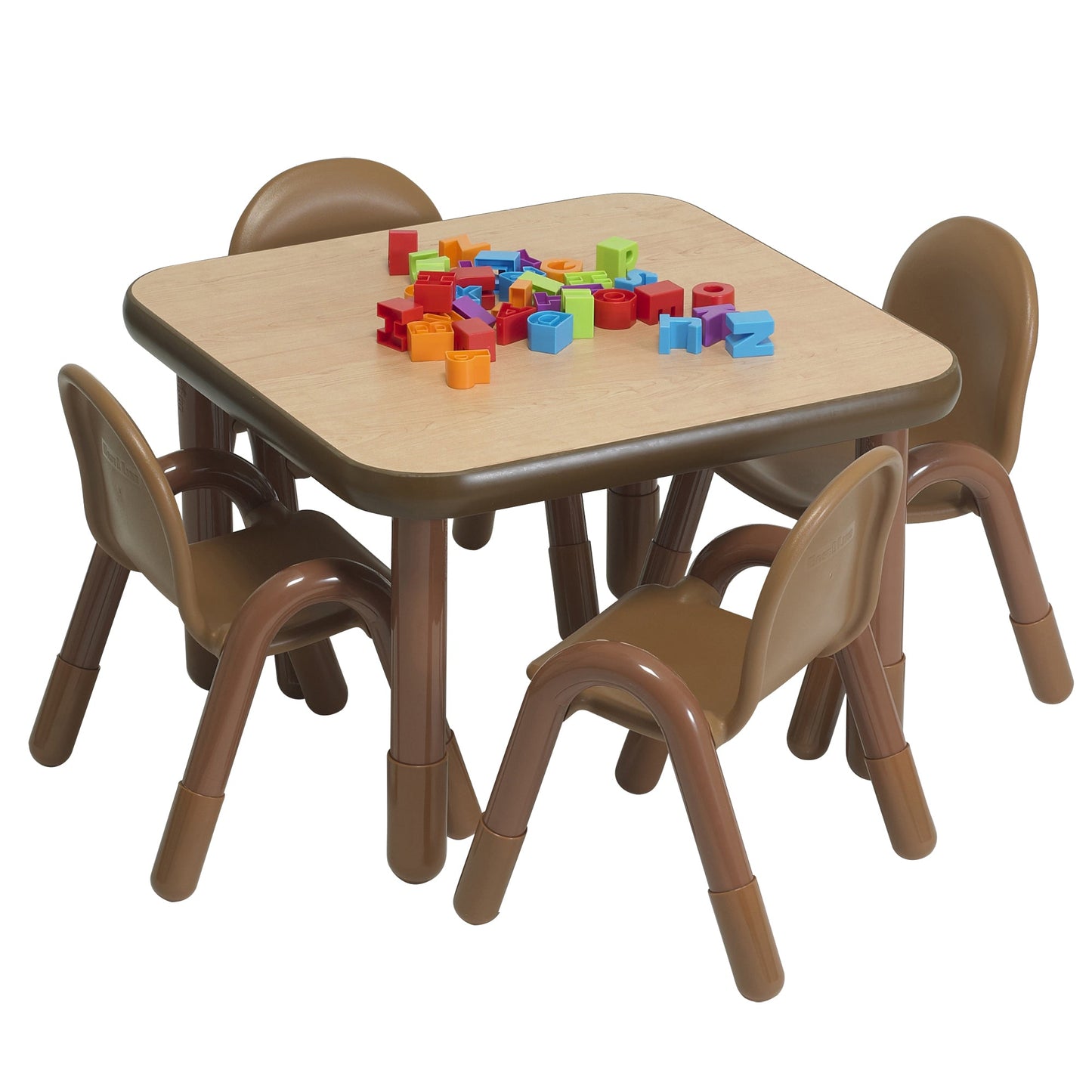 Angeles BASELINE Preschool 30" Square Table & Chair Set - SchoolOutlet