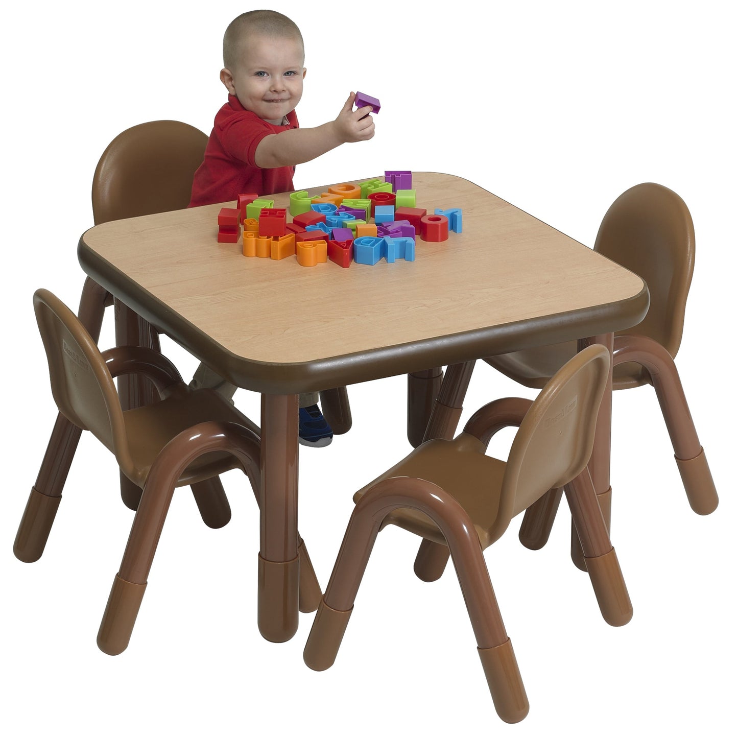 Angeles BASELINE Preschool 30" Square Table & Chair Set - SchoolOutlet