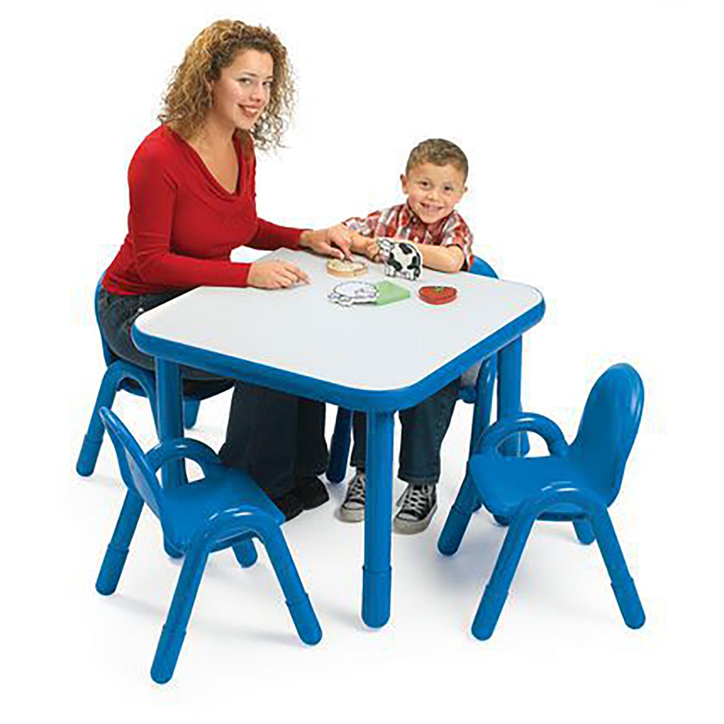 Angeles BASELINE Preschool 30" Square Table & Chair Set - SchoolOutlet