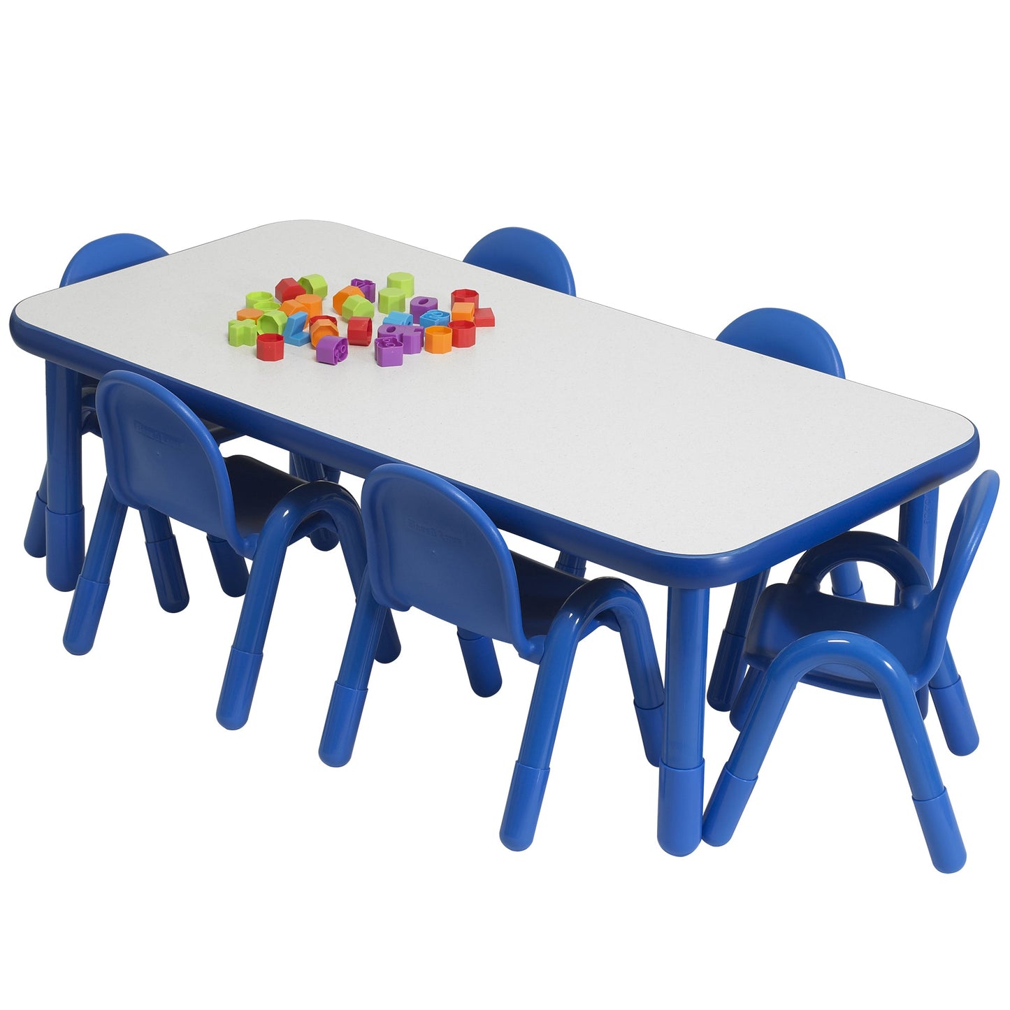 Angeles BASELINE Preschool 60" x 30" Rectangular Table & Chair Set - SchoolOutlet