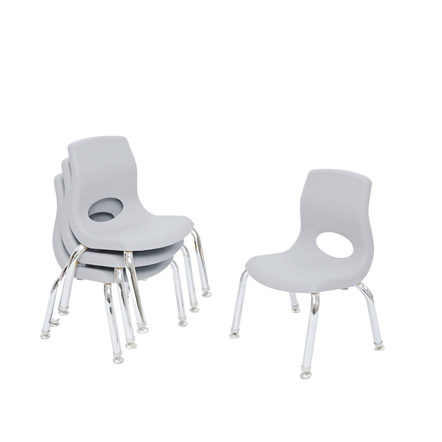 Angeles MyPosture Plus 12" Chair with Chrome Legs - Set of 4 - SchoolOutlet