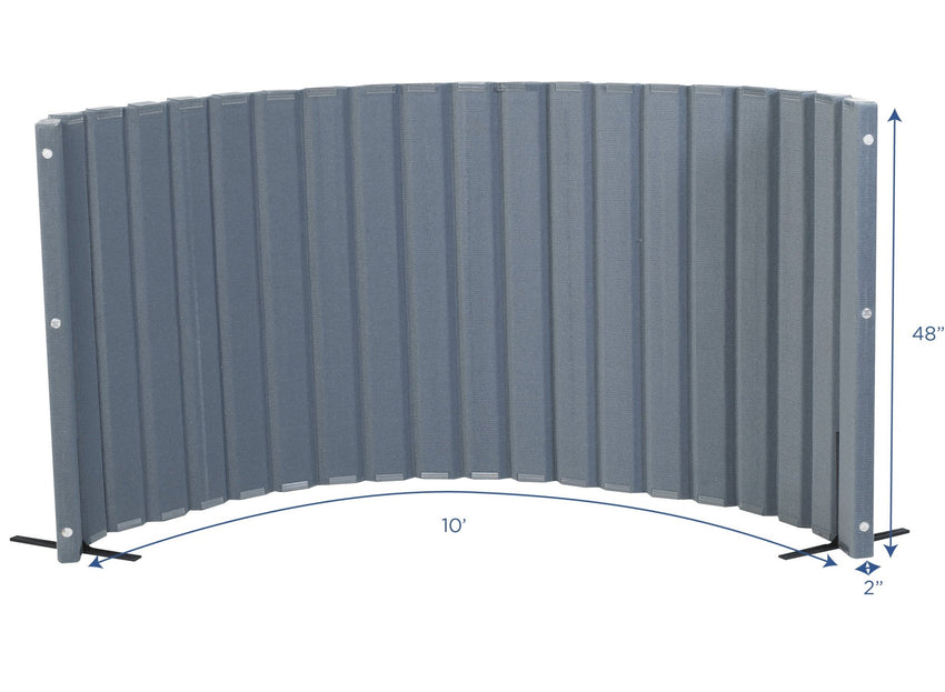 Angeles Quiet Divider with Sound Sponge 48" x 10' Wall (AB8451) - SchoolOutlet