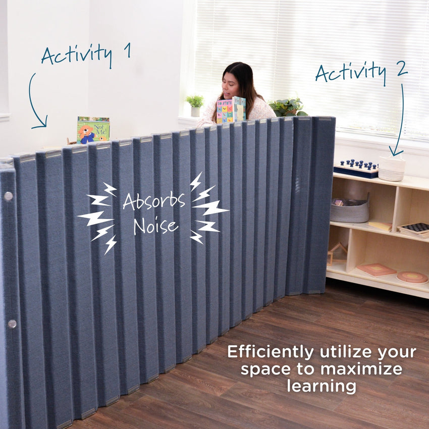 Angeles Quiet Divider with Sound Sponge 48" x 10' Wall (AB8451) - SchoolOutlet