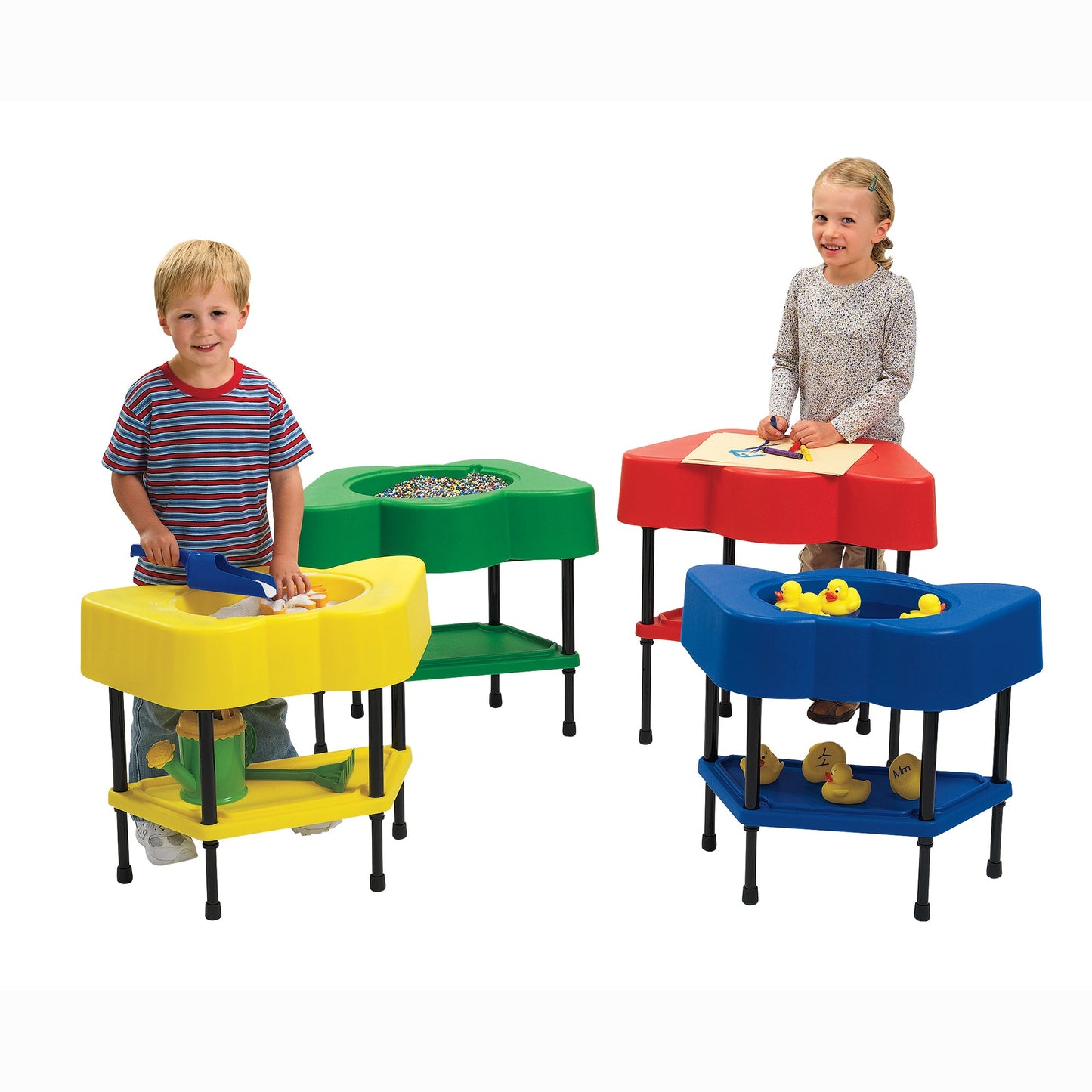 Children's Factory Sensory Table - Set of 4 - Blue/Green/Red/Yellow - SchoolOutlet