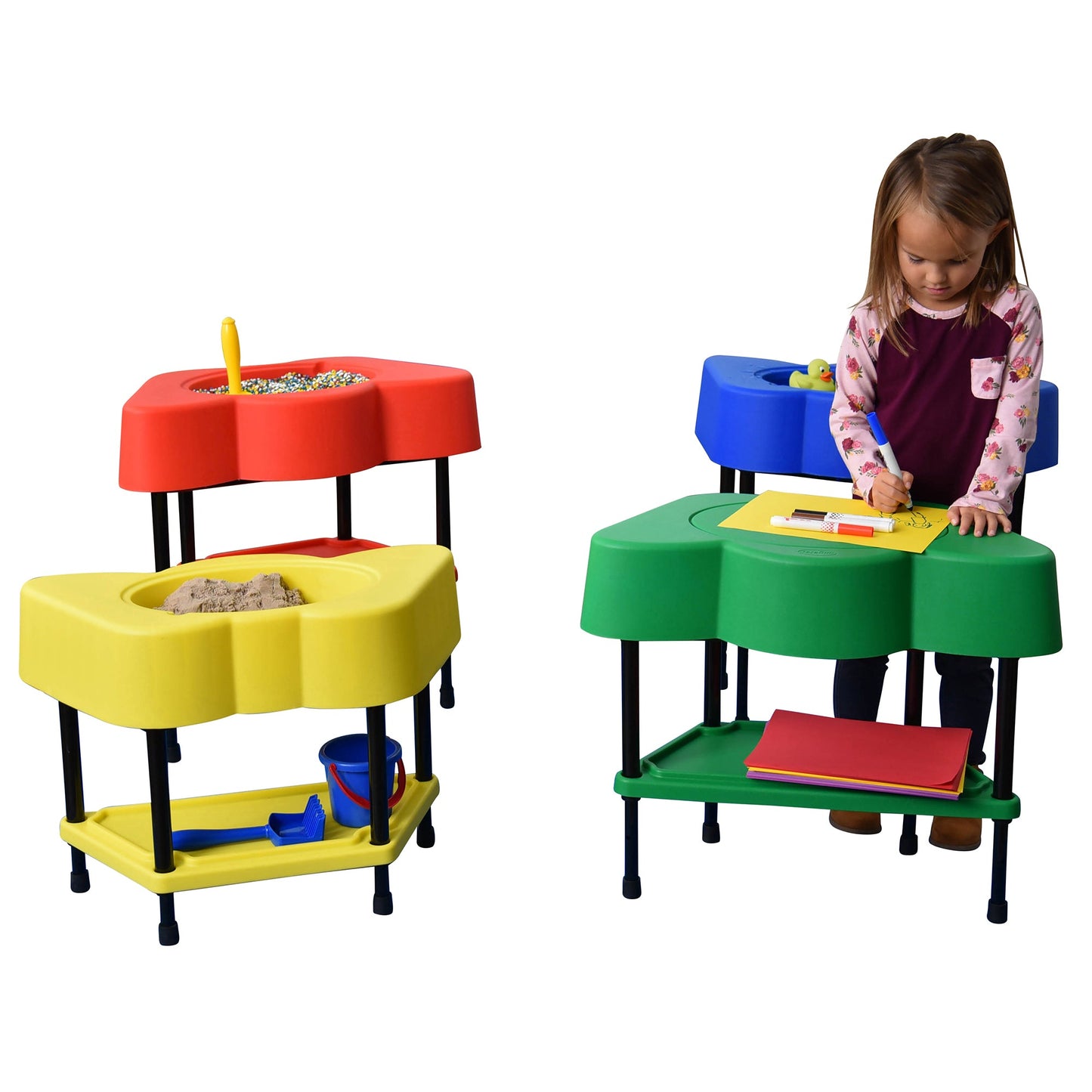 Children's Factory Sensory Table - Set of 4 - Blue/Green/Red/Yellow - SchoolOutlet