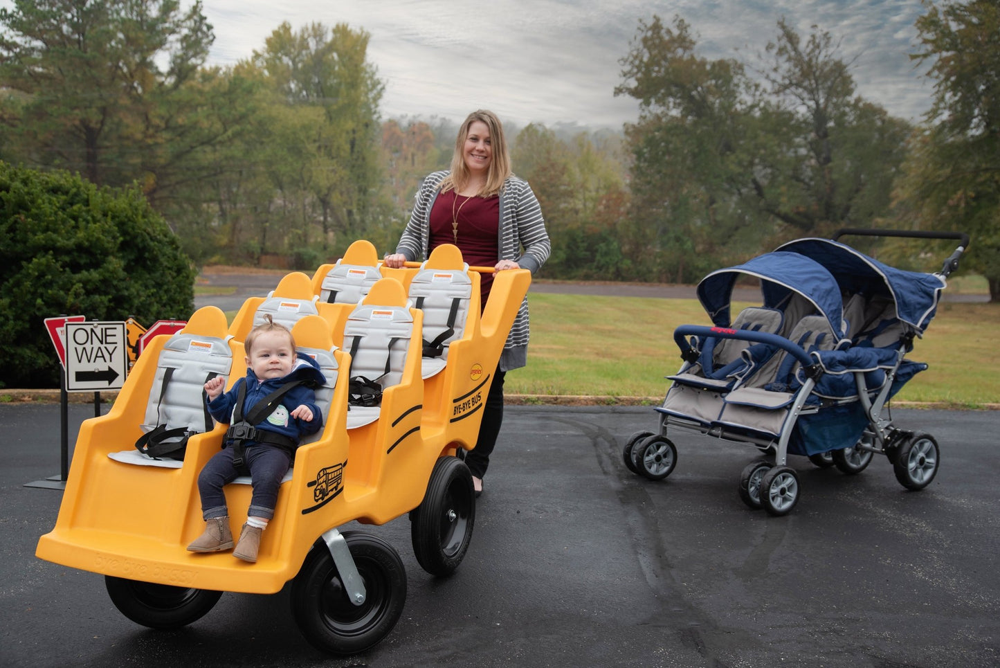 Angeles SureStop Folding Commercial Bye-Bye Stroller 4 Passenger (AFB6600) - SchoolOutlet