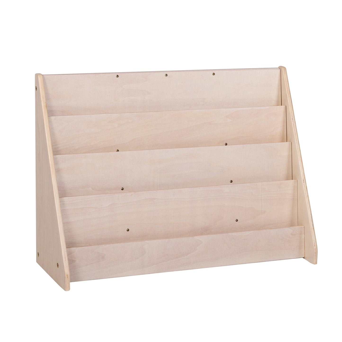 Angeles Birch 4-Shelf Book Display Assembled (AG1060A) - SchoolOutlet