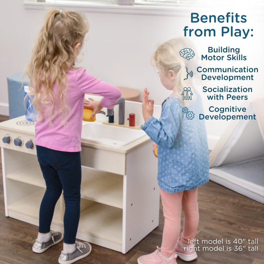 Angeles Birch Toddler 2-In-1 Kitchen Center (AG1092) - SchoolOutlet