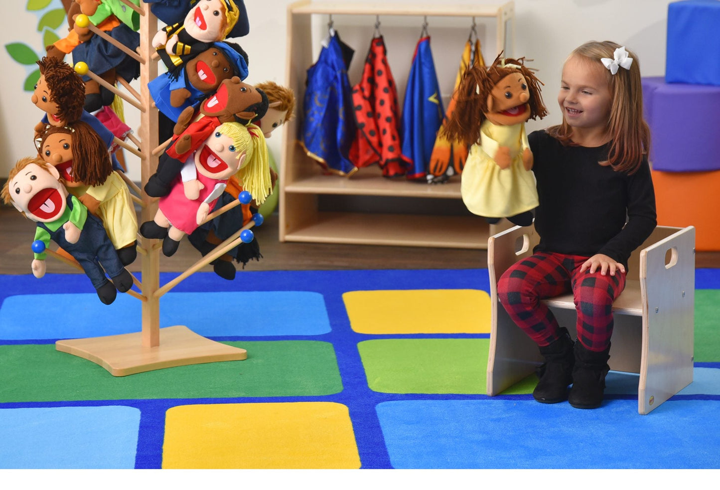 Angeles 15" Ethnic Children Puppets with Movable Mouths - Set of 6 - SchoolOutlet