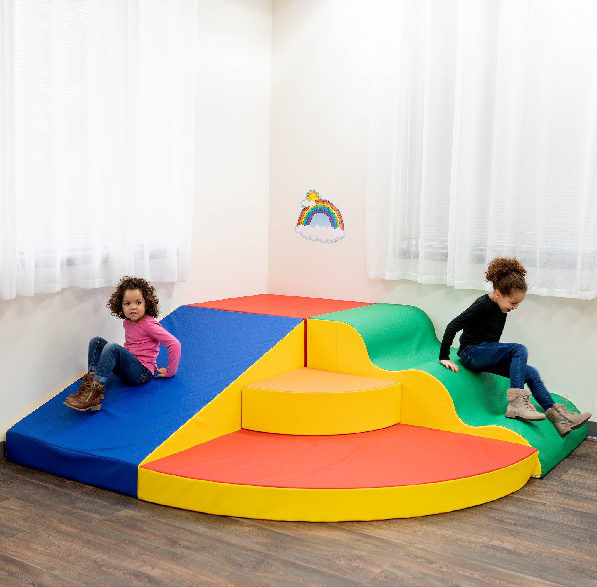 Children's Factory, CF322-230TRQ, Rainbow Arch Trio Climber