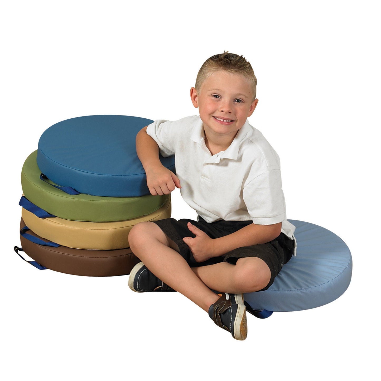 Children's Factory Round Floor Cushions - Set of 5 - Woodland - SchoolOutlet