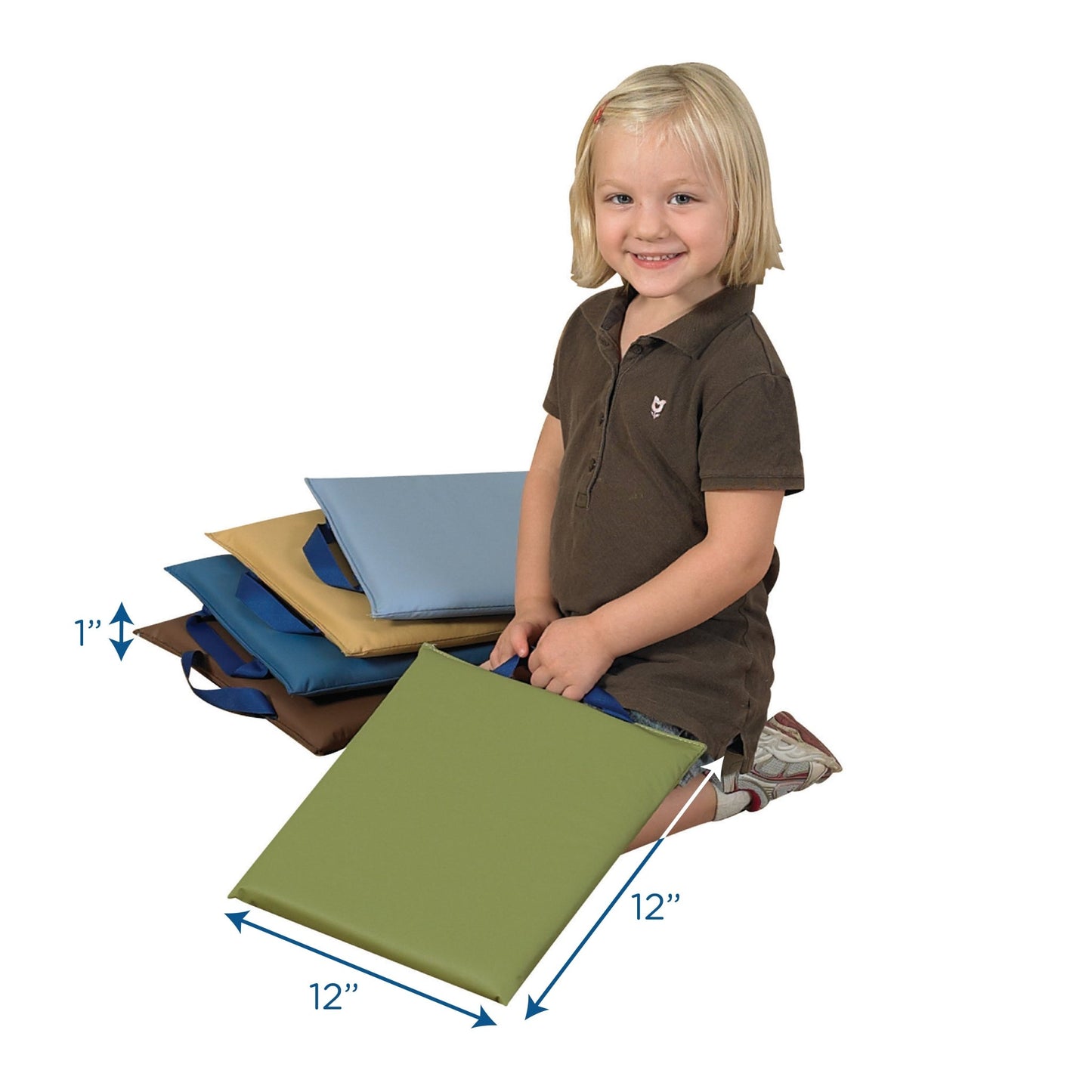 Children's Factory 12" Sit - Upons - Set of 5 - Woodland - SchoolOutlet