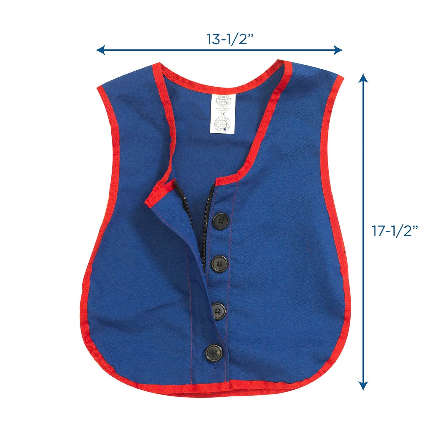 Children's Factory Combo Zipper/Button Vest - SchoolOutlet