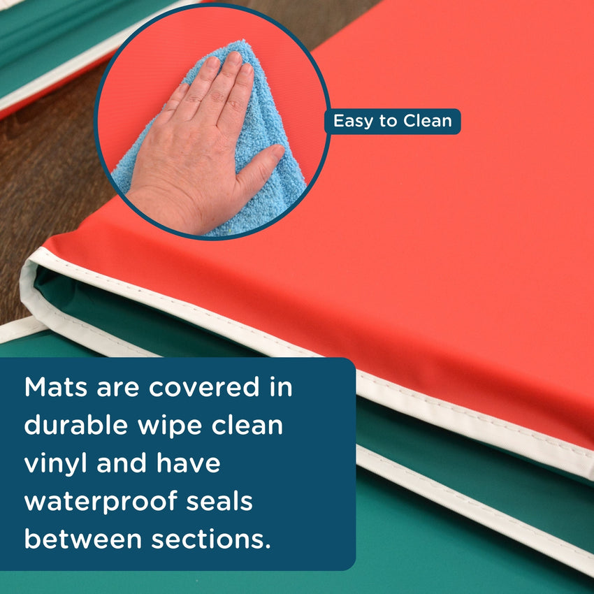 Children's Factory Pillow Rest Mat - Set of 10 - Red/Green (CF400-011) - SchoolOutlet