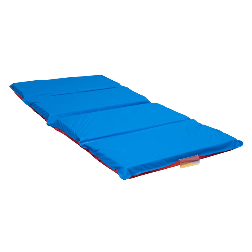 Angeles 2" Infection Control Folding Mat - Red/Blue 4 Sections (CF400-509RB) - SchoolOutlet