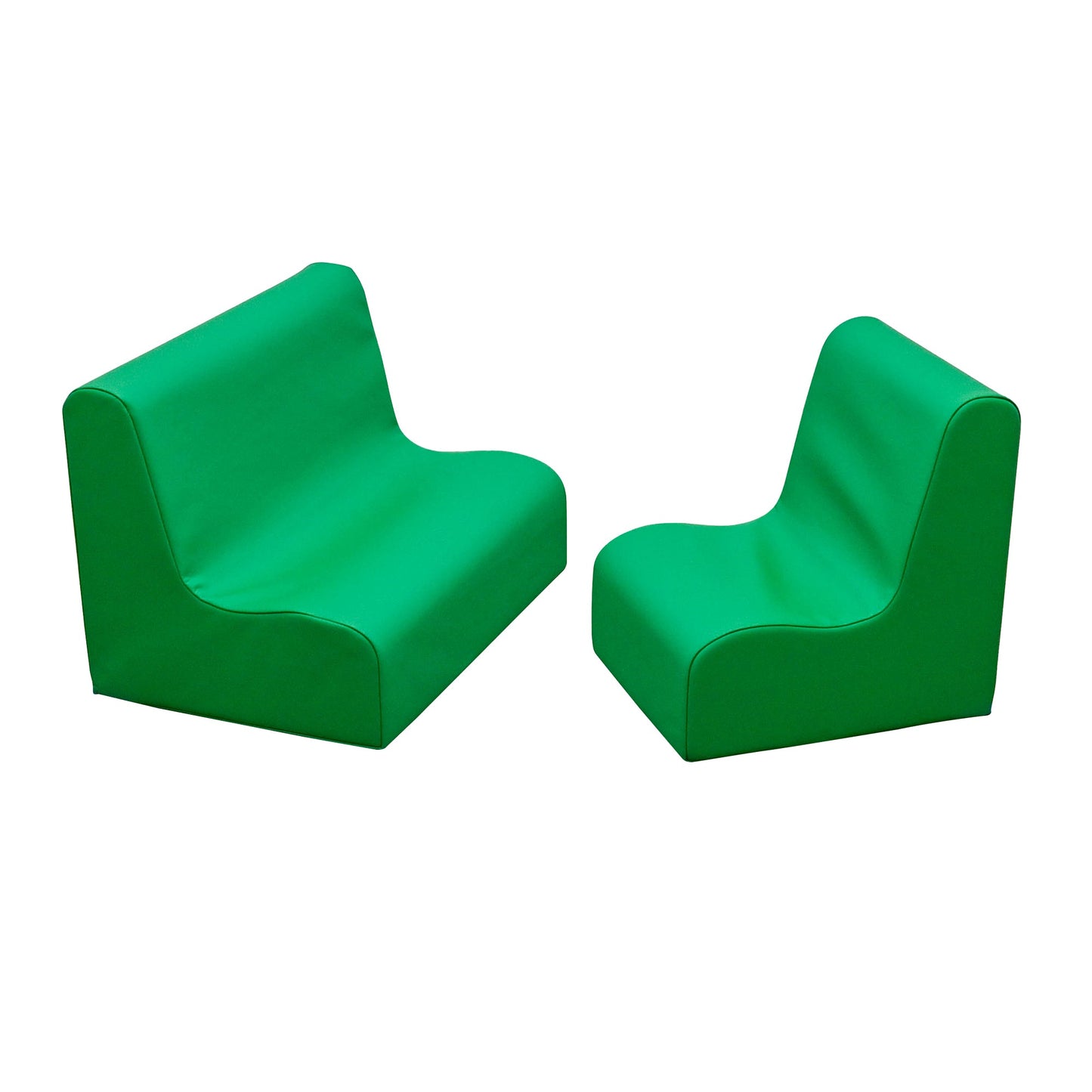 Children's Factory Little Tot Contour Seating Set - Set of 2 - Green - SchoolOutlet