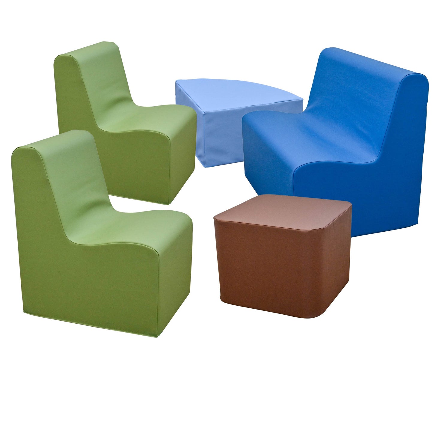 Children's Factory Happy Hangout Large Contour Seating - Set of 5 (CF705 - Large Contour Seating) - SchoolOutlet